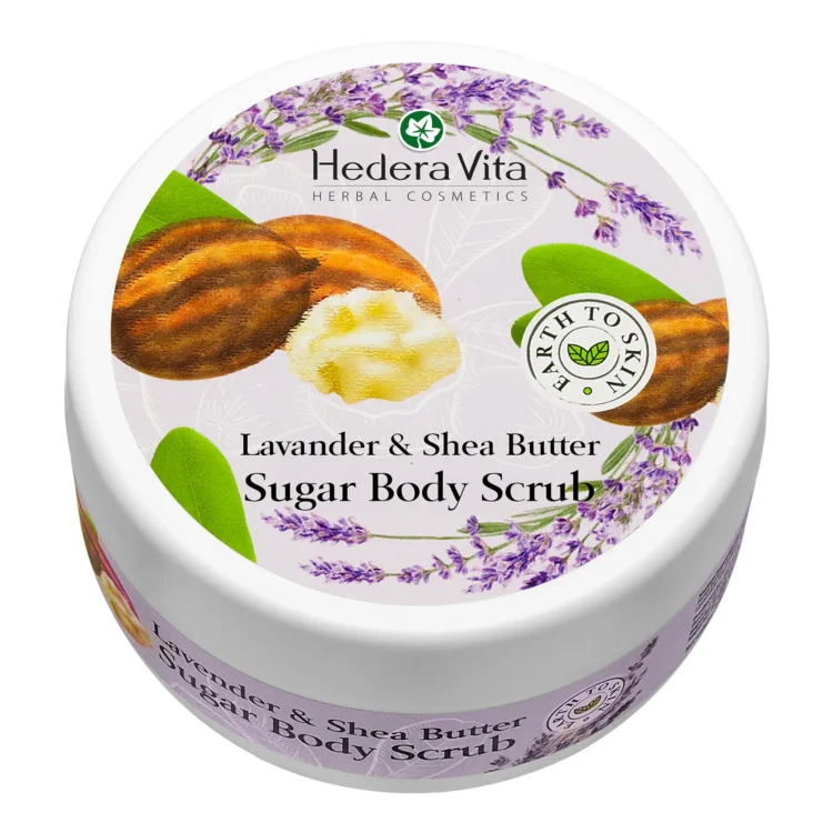 EARTH TO SKIN - SUGAR BODY SCRUB - LAVENDER/SHEA BUTTER, 340G